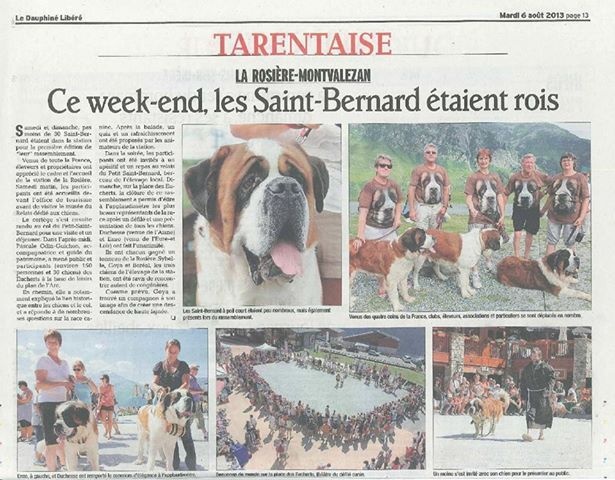 Rassemblement de Saint bernard a la Rosiére
